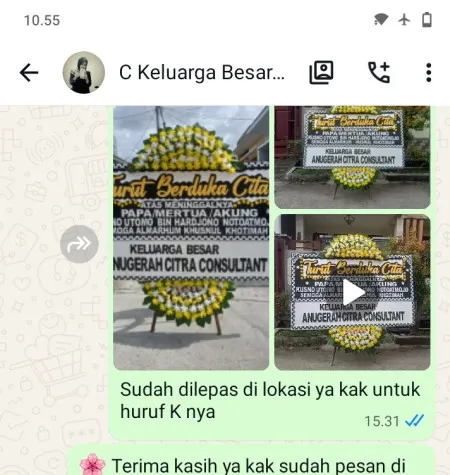 Pengiriman Papan Bunga Duka Gemulung Pecangaan